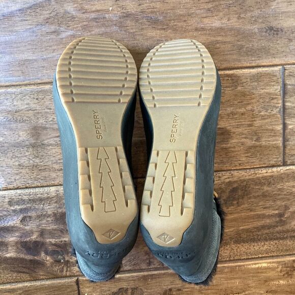 Sperry Top-Sider Luca Peak Women’s Wedge Boots Black Sz 9 Faux Fur - Picture 7 of 10